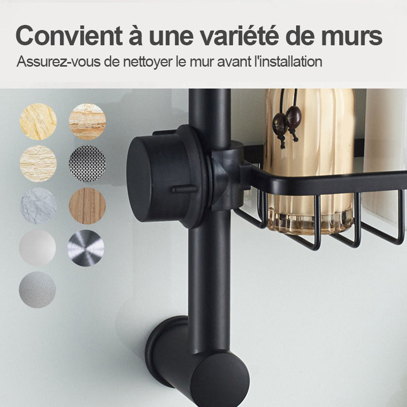 Aluminium Shower Soap and Shampoo Storage Holder with Hooks and Rods, 80g, view 6