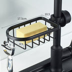 Aluminium Shower Soap and Shampoo Storage Holder with Hooks and Rods, 80g
