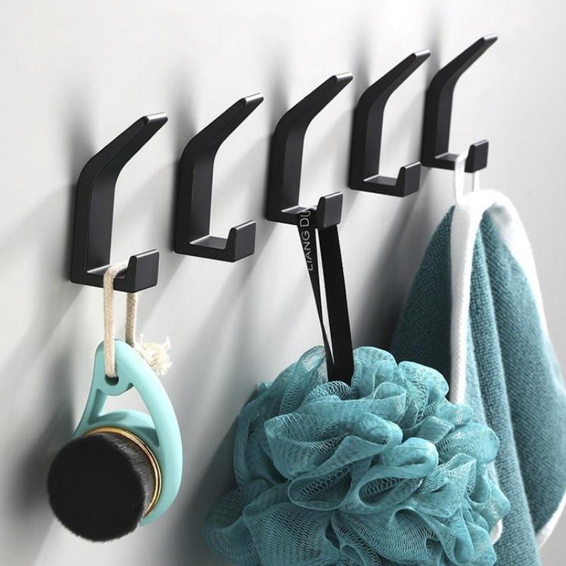 Aluminium Wall Hooks, Black and White, Decorative Coat Hooks, 7 × 2 × 3 cm, view 2