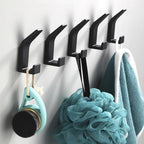 Aluminium Wall Hooks, Black and White, Decorative Coat Hooks, 7 × 2 × 3 cm, view 2