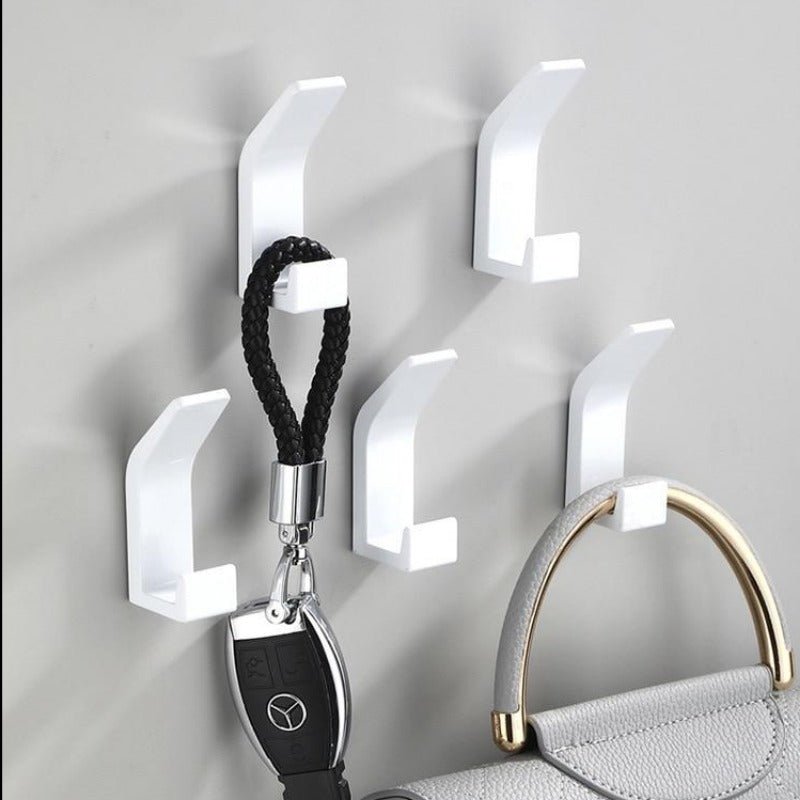 Aluminium Wall Hooks, Black and White, Decorative Coat Hooks, 7 × 2 × 3 cm, view 5