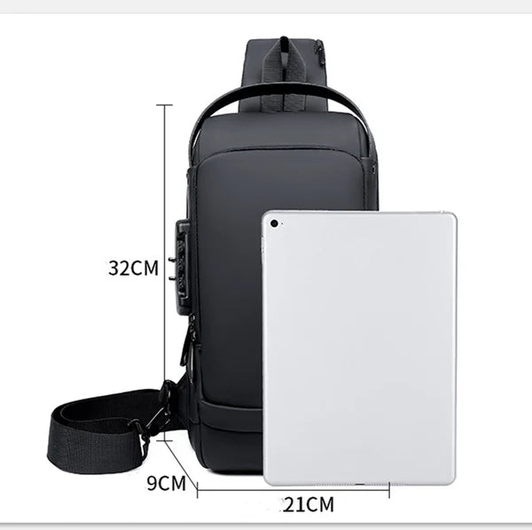 Anti-Theft Backpack with Padded Laptop Pocket and Water-Resistant Material, view 9