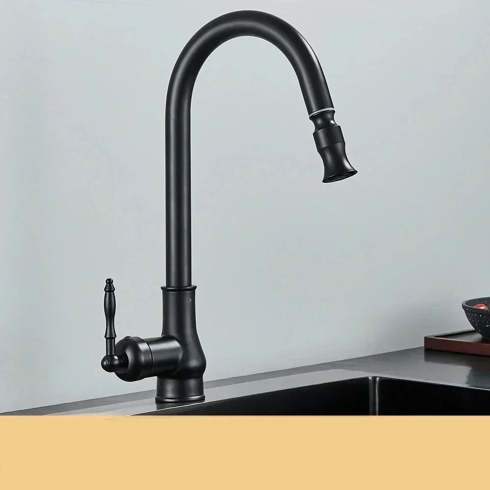 Antique Brass Kitchen Mixer Tap, Retro Style with 360° Swivel Spout