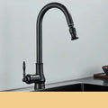 Antique Brass Kitchen Mixer Tap, Retro Style with 360° Swivel Spout