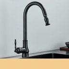 Antique Brass Kitchen Mixer Tap, Retro Style with 360° Swivel Spout