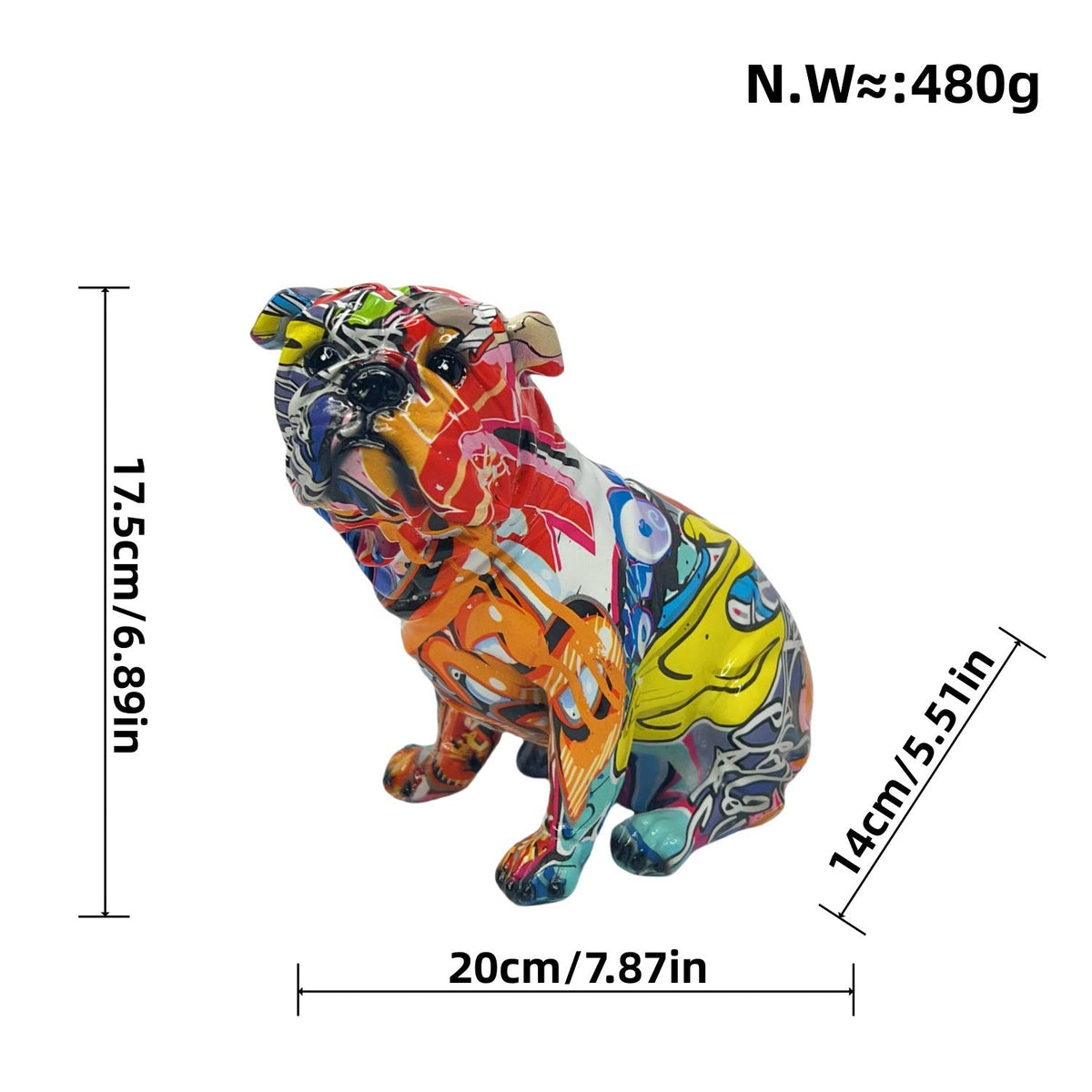 Artful Bulldog Figurine | High & Bury