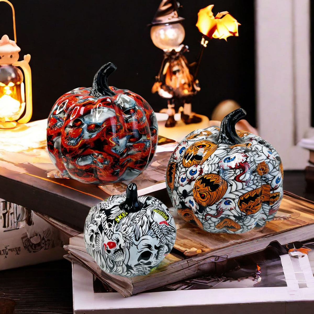 Artful Halloween Pumpkin Figure | High & Bury