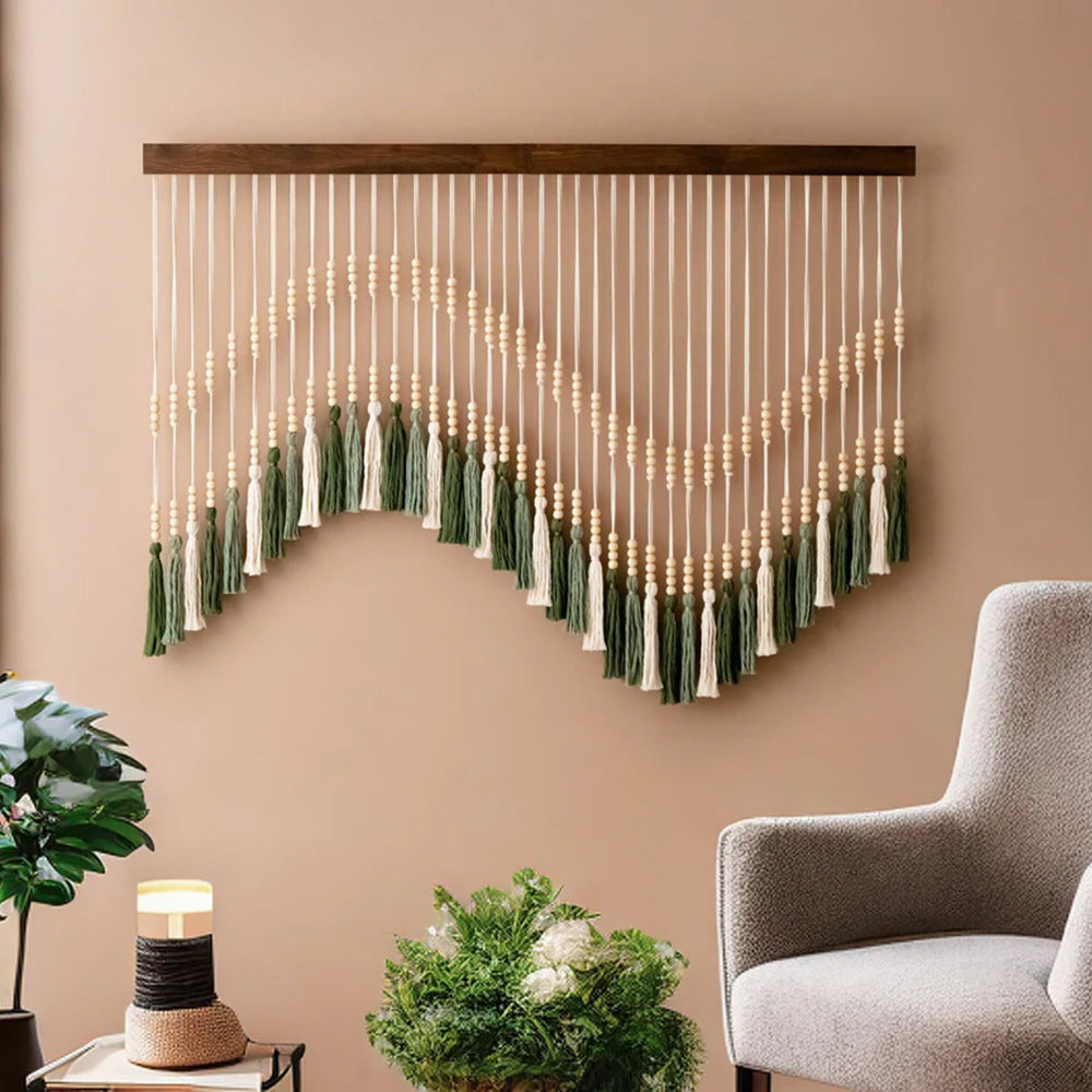 Artful Macrame Wall Hanging with Gradient and Elegant Tassels | High & Bury