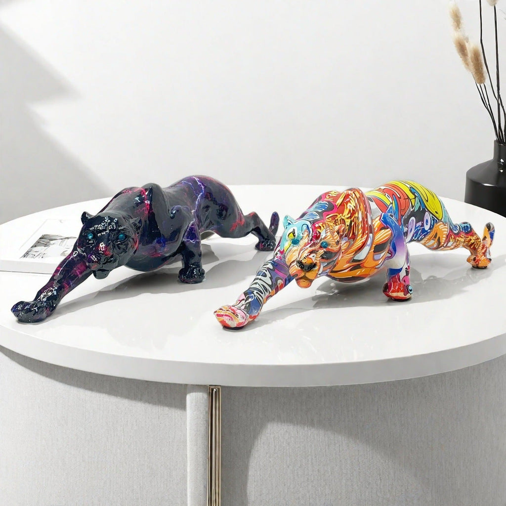 Artful Panther Sculpture made by Hand | High & Bury