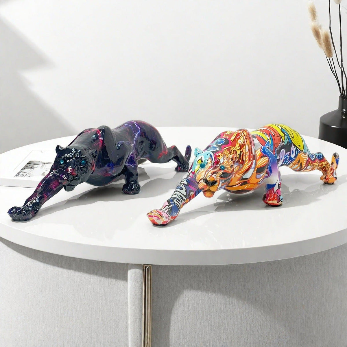 Artful Panther Sculpture made by Hand | High & Bury