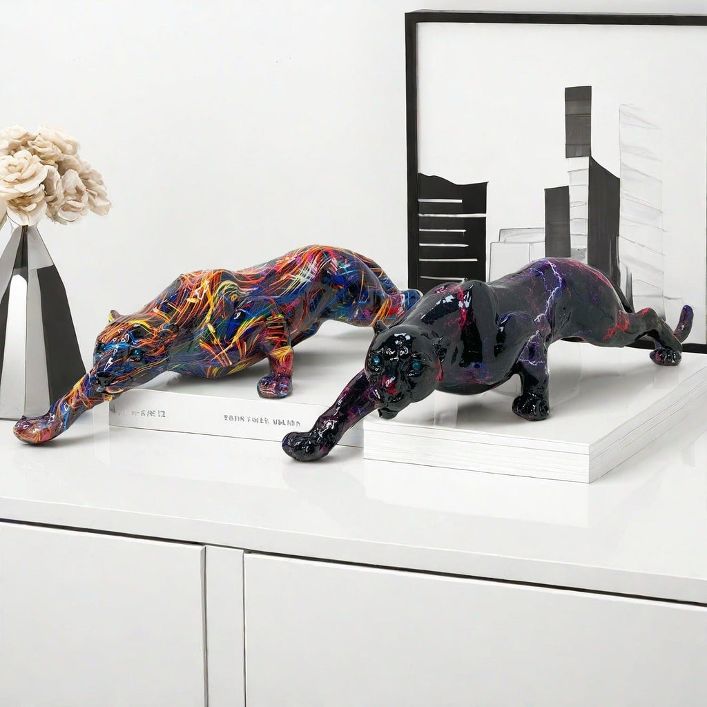 Artful Panther Sculpture made by Hand | High & Bury