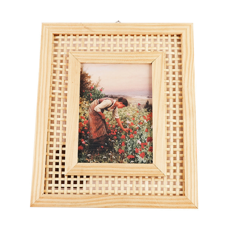 Artful Picture Frame in Rattan Design | High & Bury