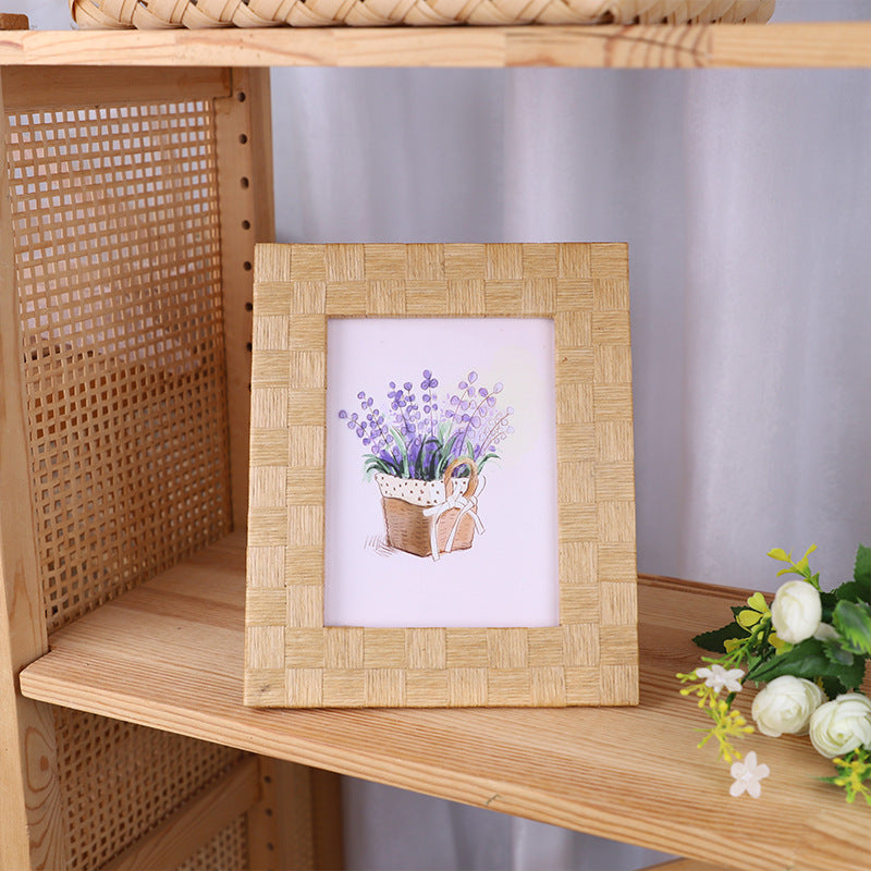 Artful Picture Frame made of Natural Rattan | High & Bury
