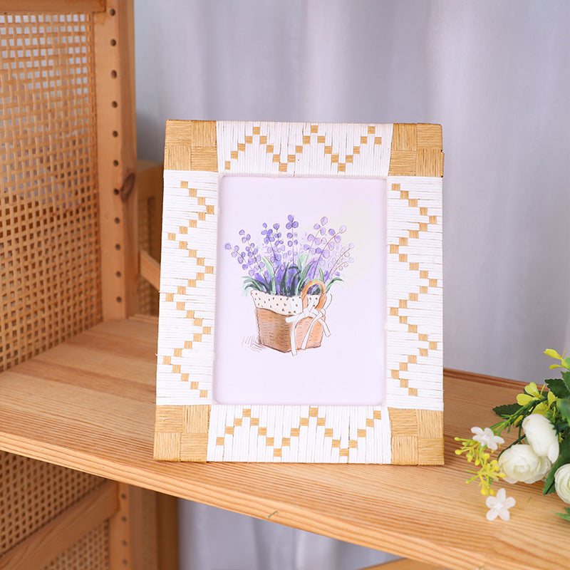 Artful Picture Frame made of Natural Rattan | High & Bury