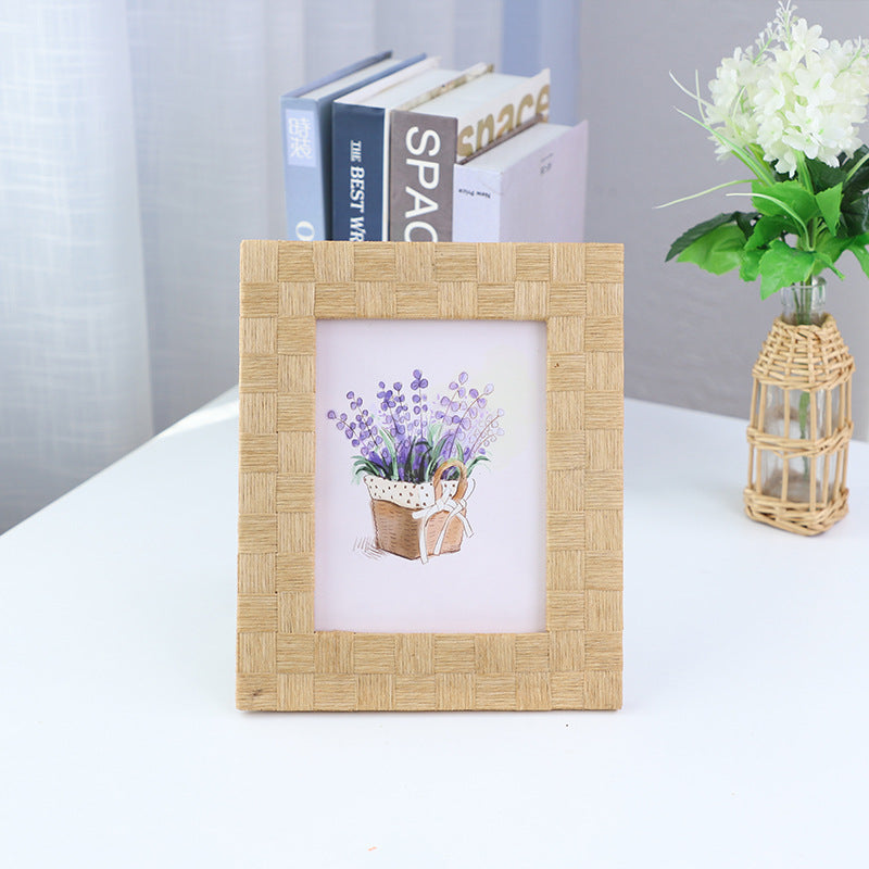 Artful Picture Frame made of Natural Rattan | High & Bury
