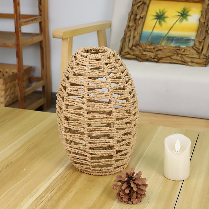 Artful Rattan Table Lamp Shade | High & Bury