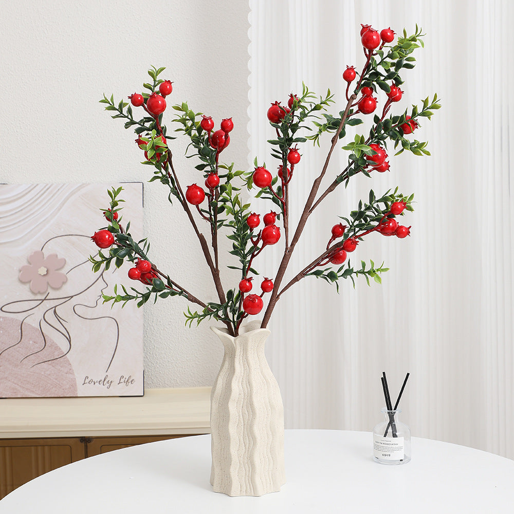 Artificial Branch with Glowing Red Berries | High & Bury