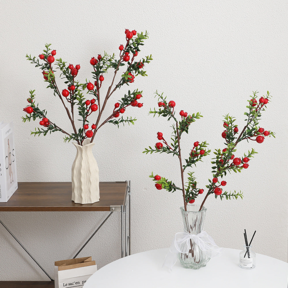 Artificial Branch with Glowing Red Berries | High & Bury