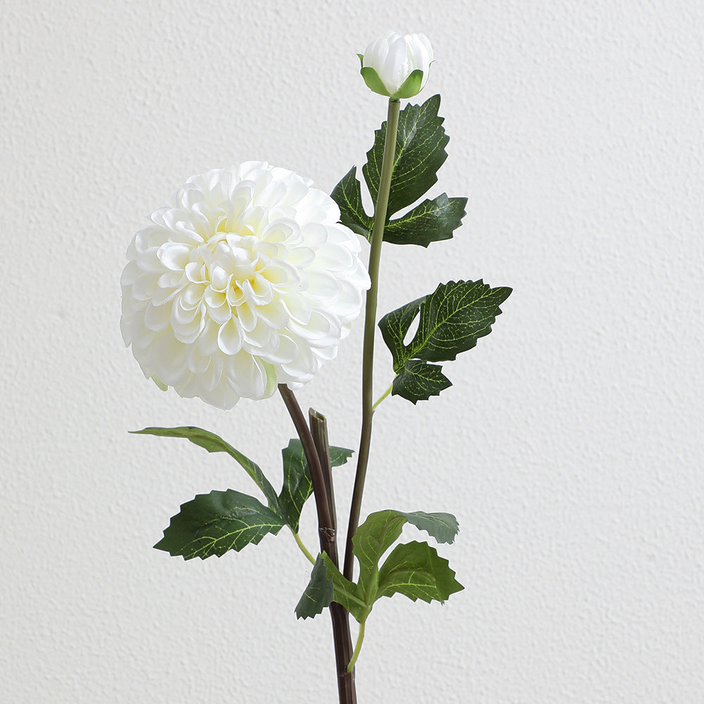 Artificial Dahlia Flower Branch with Realistic Texture | High & Bury