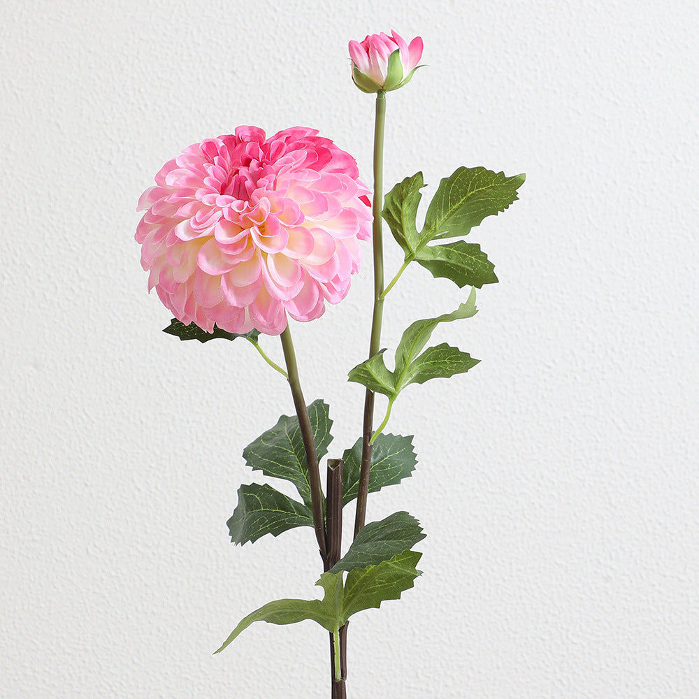Artificial Dahlia Flower Branch with Realistic Texture | High & Bury