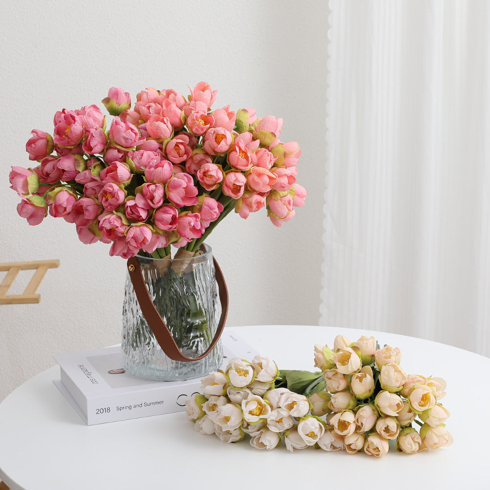 Artificial Flower Bouquet Champagne Pink | High & Bury