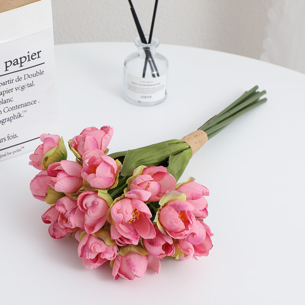 Artificial Flower Bouquet Champagne Pink | High & Bury