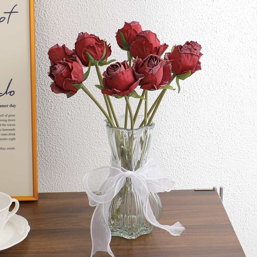 Artificial Flower Bouquet Wine Red Light Lilac | High & Bury