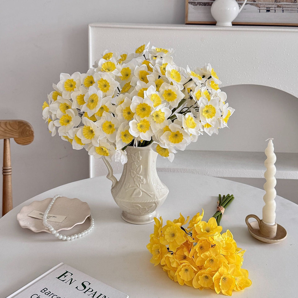 Artificial Flower Bouquet Yellow White | High & Bury
