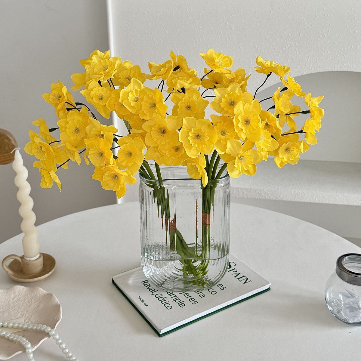 Artificial Flower Bouquet Yellow White | High & Bury