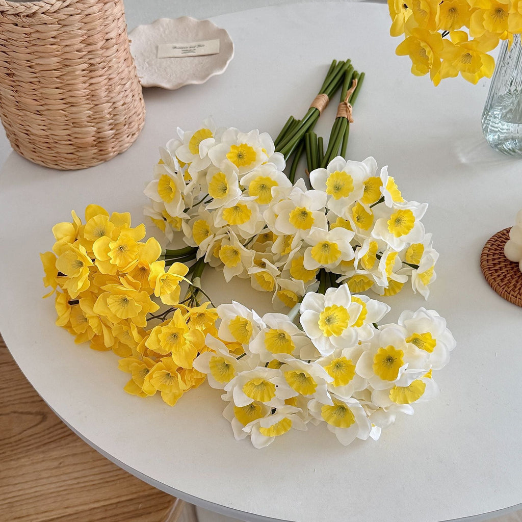 Artificial Flower Bouquet Yellow White | High & Bury