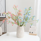 Artificial Flower Branch with Delicate Blue Flowers and Green Berries | High & Bury