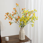 Artificial Flower Branch with Delicate Blue Flowers and Green Berries | High & Bury