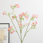 Artificial Flower Branch with Delicate Blue Flowers and Green Berries | High & Bury