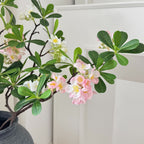 Artificial Flower Branch with Fine Pink Flowers and Vibrant Leaves | High & Bury
