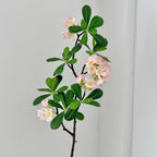 Artificial Flower Branch with Fine Pink Flowers and Vibrant Leaves | High & Bury