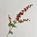 Artificial Flower Branch with Intricately Detailed Red Flowers | High & Bury