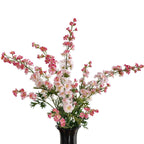 Artificial Flower Branch with Intricately Detailed Red Flowers | High & Bury