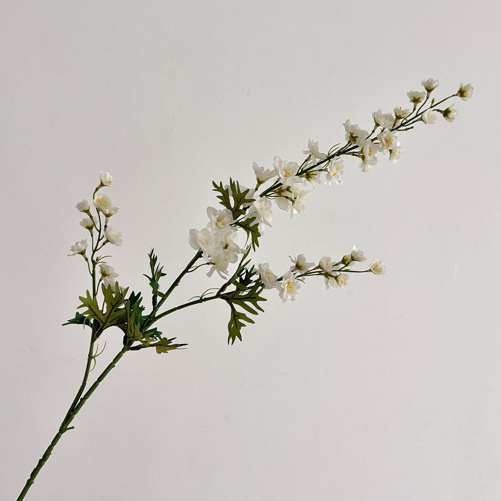 Artificial Flower Branch with Intricately Detailed Red Flowers | High & Bury