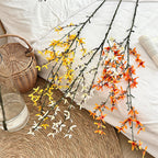 Artificial Flower Branch with Intricately Detailed Yellow Flowers | High & Bury