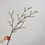 Artificial Flower Branch with Intricately Detailed Yellow Flowers | High & Bury