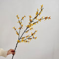 Artificial Flower Branch with Intricately Detailed Yellow Flowers | High & Bury