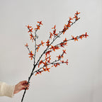 Artificial Flower Branch with Intricately Detailed Yellow Flowers | High & Bury