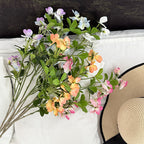 Artificial Flower Branch with Vibrant Pink Flowers Magenta Blue | High & Bury