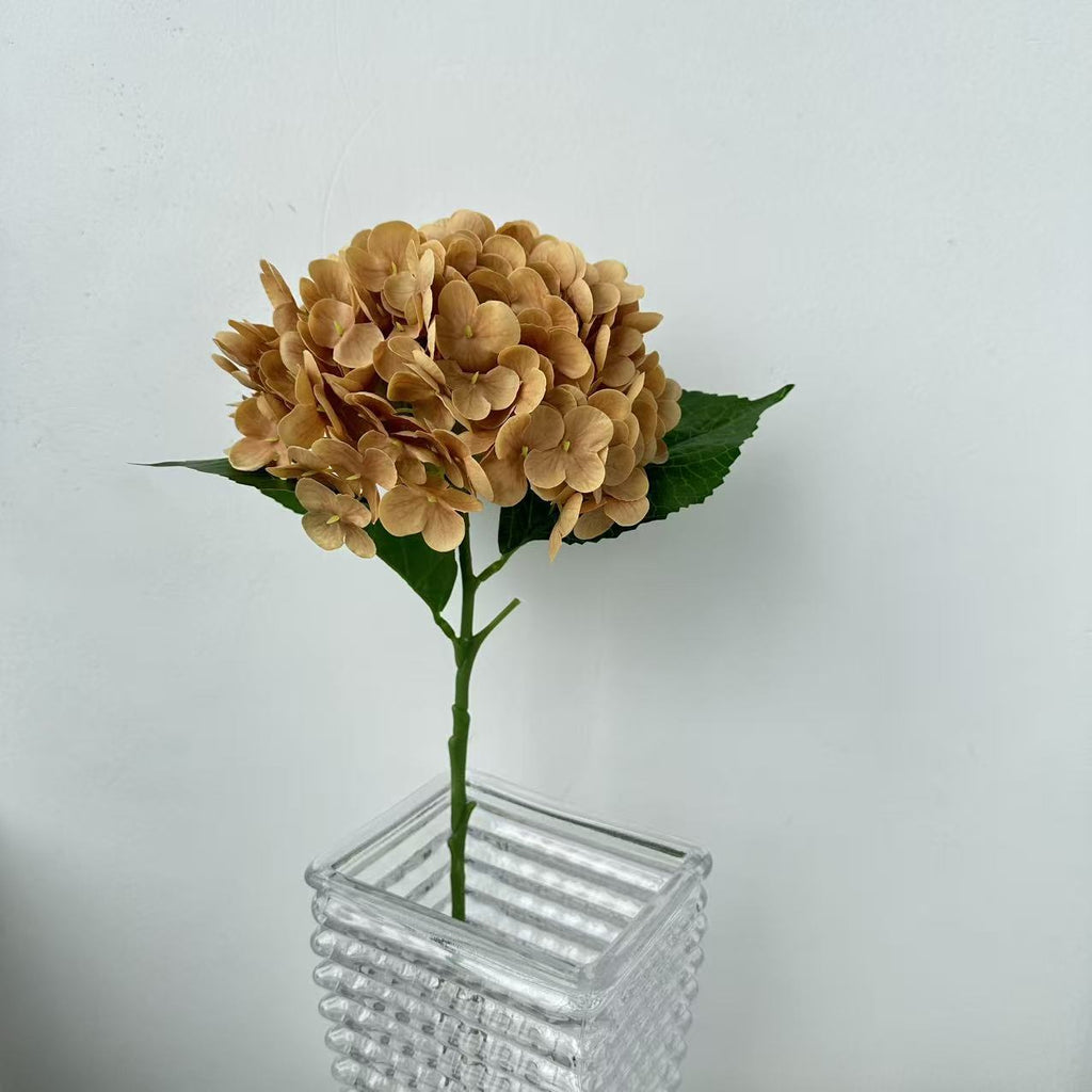 Artificial Hydrangea Bouquet Beige Light Brown | High & Bury