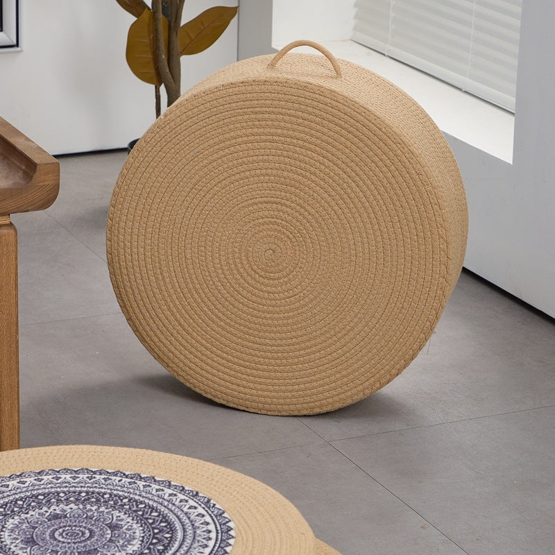Artificial Leather Pouf | High & Bury