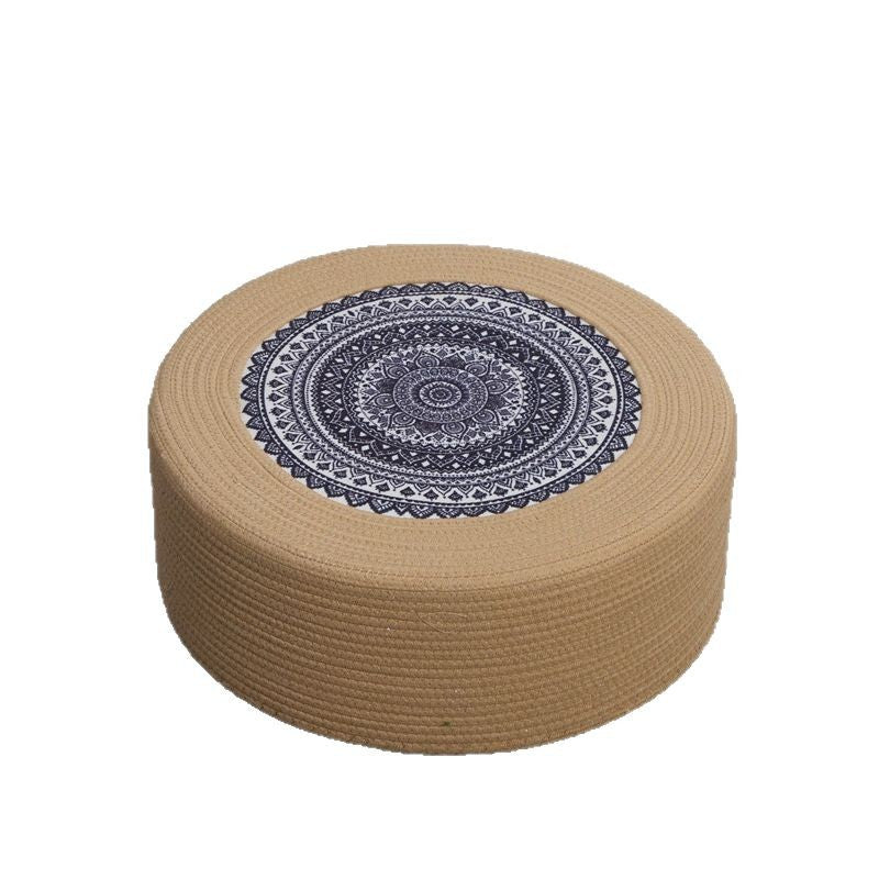 Artificial Leather Pouf | High & Bury