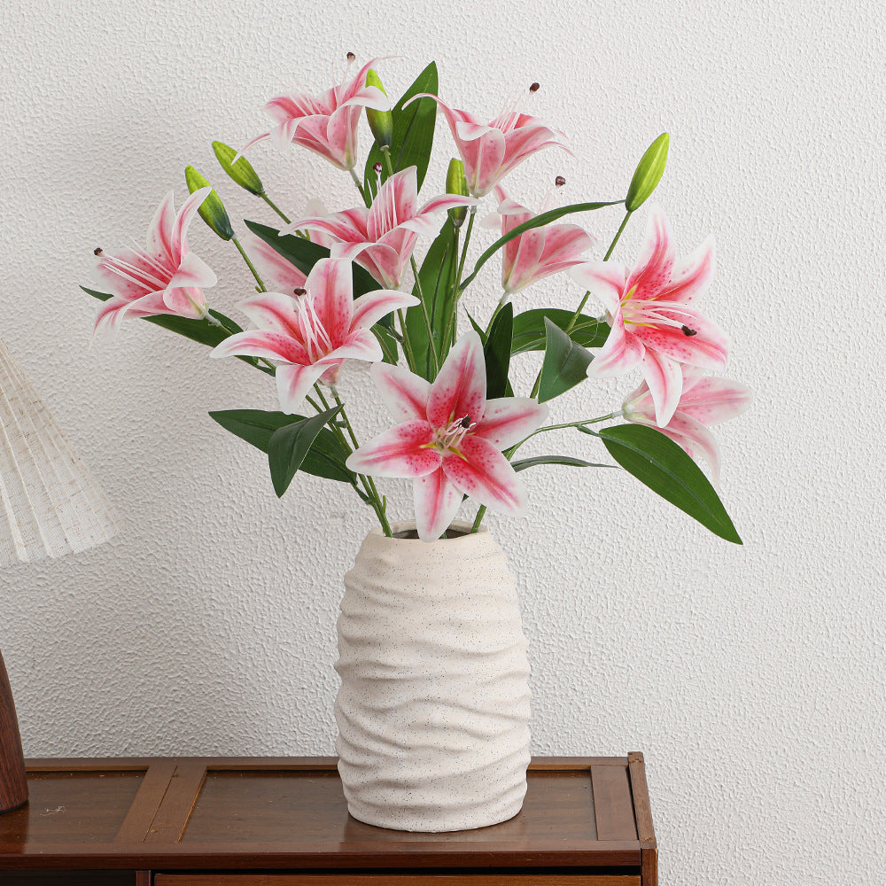 Artificial Lily Branch with Realistic Flowers | High & Bury