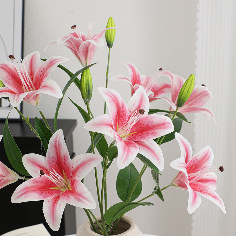 Artificial Lily Branch with Realistic Flowers | High & Bury
