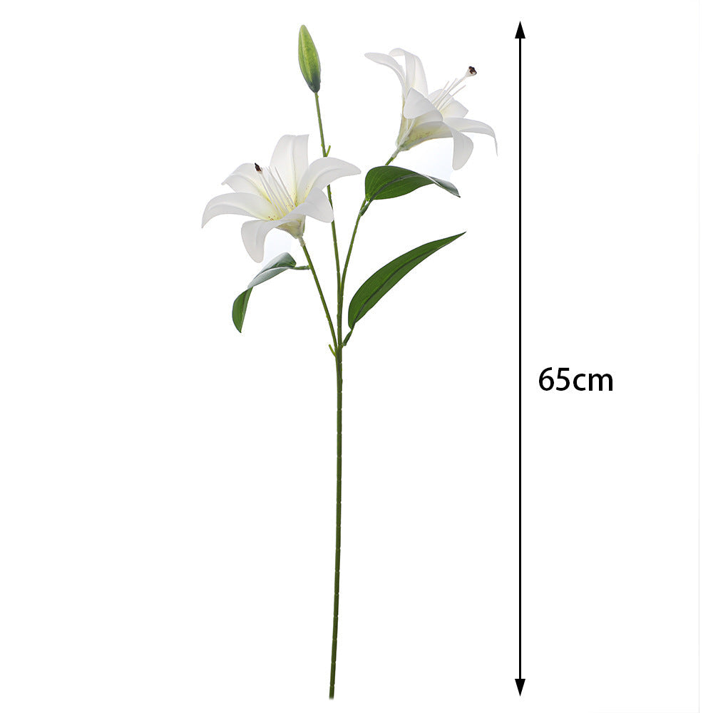 Artificial Lily Branch with Realistic Flowers | High & Bury