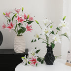 Artificial Lily Branch with Realistic Flowers | High & Bury
